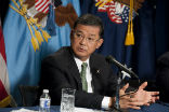 Eric Shinseki takes questions in this file photo. Image of Eric Shinseki takes questions in this file photo.