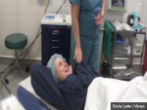 Emily Letts during her abortion. Image of Emily Letts during her abortion.