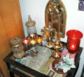 Many Catholic homes have a small altar or devotional corner. Image of Many Catholic homes have a small altar or devotional corner.