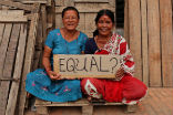 Women participate in a campaign to bring awareness to inequality in Nepal. This inequality manifests itself in some very real and painful ways. Image of Women participate in a campaign to bring awareness to inequality in Nepal. This inequality manifests itself in some very real and painful ways.
