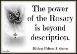 The power of the rosary is beyond question. Image of The power of the rosary is beyond question.