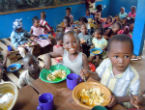 The Church is closing on its goal to eradicate world hunger. Image of The Church is closing on its goal to eradicate world hunger.