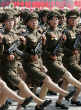 North Korea is prepared for total war with the West, mobilizing even women and children for battle. Image of North Korea is prepared for total war with the West, mobilizing even women and children for battle.