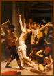 The second sorrowful mystery: Jesus is scourged. Image of The second sorrowful mystery: Jesus is scourged.