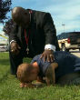 A Chattanooga pastor comforted a mourning U.S. veteran. Image of A Chattanooga pastor comforted a mourning U.S. veteran.