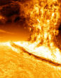 Solar flares may reach the Earth after 18 hours upon erupting and could cause coronal mass ejection. Image of Solar flares may reach the Earth after 18 hours upon erupting and could cause coronal mass ejection.