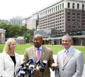 Mayor Nutter of Philadelphia has assured the public that his office can manage the logistics and security for the visit of Pope Francis in September. Image of Mayor Nutter of Philadelphia has assured the public that his office can manage the logistics and security for the visit of Pope Francis in September.