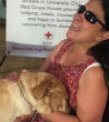 Maria Colon and her dog Yolanda. Image of Maria Colon and her dog Yolanda.
