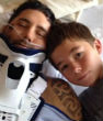 Charlie and David Finlayson pose for a picture at the hospital.
Image of Charlie and David Finlayson pose for a picture at the hospital.