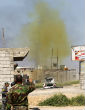 A cloud of poison gas erupts from a bomb exploded by Iraqi demolition experts in March 2015. Officials fear the Islamic State could find a hidden stockpile of chemical weapons or worse, are manufacturing their own. Image of A cloud of poison gas erupts from a bomb exploded by Iraqi demolition experts in March 2015. Officials fear the Islamic State could find a hidden stockpile of chemical weapons or worse, are manufacturing their own.