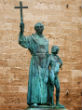 A statue honoring Junipero Serra depicts him as a loving, Christian guardian, but there are many who might argue differently. Regardless of opinion, the judgement of the Church and God will rule. Image of A statue honoring Junipero Serra depicts him as a loving, Christian guardian, but there are many who might argue differently. Regardless of opinion, the judgement of the Church and God will rule.