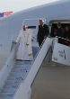 Pope Francis lands safely in New York's JFK International Airport. Image of Pope Francis lands safely in New York's JFK International Airport.