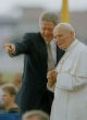 President Bill Clinton and Pope John Paul II. Image of President Bill Clinton and Pope John Paul II.