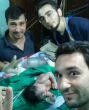 The injured newborn survived (sema). Image of The injured newborn survived (sema).