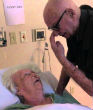 92-year-old Howard sings for his 93-year-old wife (Erin Solari). Image of 92-year-old Howard sings for his 93-year-old wife (Erin Solari).