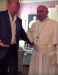Yayo Grassi pictured with Pope Francis Image of Yayo Grassi pictured with Pope Francis
