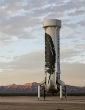 The New Shepherd rocket, safe on its West Texas launch pad, after the first-ever such landing made by a space rocket. Image of The New Shepherd rocket, safe on its West Texas launch pad, after the first-ever such landing made by a space rocket.