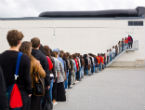 The practice of lining up is taught in school and is a quintessential aspect of modern civilization. Image of The practice of lining up is taught in school and is a quintessential aspect of modern civilization.