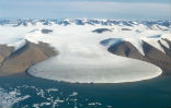 Greenland's ice is the second largest reservoir of land-ice in the world and its melting has a significant impact on sea level. Image of Greenland's ice is the second largest reservoir of land-ice in the world and its melting has a significant impact on sea level.