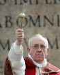 Pope Francis is the first to bless the Mercy Bus Project. Image of Pope Francis is the first to bless the Mercy Bus Project.