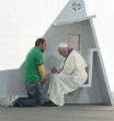 Pope Francis hears a confession during World Youth Day in Brazil. The Holy Father has declared March 4-5 as '24 Hours for the Lord.' Image of Pope Francis hears a confession during World Youth Day in Brazil. The Holy Father has declared March 4-5 as '24 Hours for the Lord.'