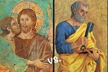 Peter trusted in God's mercy -- Judas did not. Image of Peter trusted in God's mercy -- Judas did not.