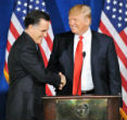 Mitt Romney was friendly with Trump when he needed a campaign donation. Image of Mitt Romney was friendly with Trump when he needed a campaign donation.