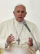 Pope Francis reminds us God comforts us. Image of Pope Francis reminds us God comforts us.
