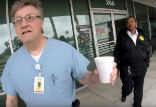 This abortionist is proud of his evil work. Image of This abortionist is proud of his evil work.