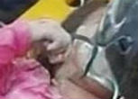 Young girl dramatically rescued from debris. Image of Young girl dramatically rescued from debris.