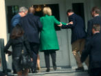 Hillary Clinton routinely requires help to go up steps. Is this a sign she has MS? Image of Hillary Clinton routinely requires help to go up steps. Is this a sign she has MS?