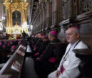 Pope Francis addresses the bishops of Poland in Krakow. Image of Pope Francis addresses the bishops of Poland in Krakow.