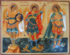 The three Archangels mentioned in the Bible are Michael, Gabriel and Raphael. Image of The three Archangels mentioned in the Bible are Michael, Gabriel and Raphael.