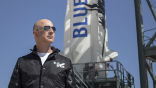 Jeff Bezos has unveiled an incredible new reusable rocket called the New Glenn. Image of Jeff Bezos has unveiled an incredible new reusable rocket called the New Glenn.