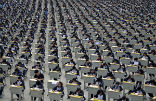 Students in China sit for an exam. Image of Students in China sit for an exam.