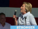 Hillary Clinton suffered another coughing fit while at a campaign stop in Iowa. Image of Hillary Clinton suffered another coughing fit while at a campaign stop in Iowa.