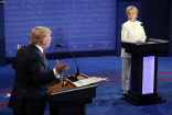 The third presidential debate resulted in a Trump victory as the Republican nominee soft-launched his own television network. Image of The third presidential debate resulted in a Trump victory as the Republican nominee soft-launched his own television network.