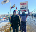 Protestors rejoiced following the announcement, but their joy may be short lived. Image of Protestors rejoiced following the announcement, but their joy may be short lived.