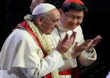 Pope Francis spoke to the deaf community in a language they could understand. Image of Pope Francis spoke to the deaf community in a language they could understand.