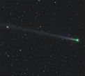 Comet 45P is an uncommon green color because of its chemical composition. Image of Comet 45P is an uncommon green color because of its chemical composition.