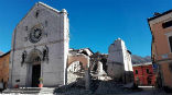 The historic basilica was destroyed in a quake on Oct. 30, 2016. Image of The historic basilica was destroyed in a quake on Oct. 30, 2016.
