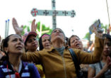 Coptic Christians make up a large religious minority. Image of Coptic Christians make up a large religious minority.
