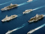 President Trump has ordered multiple aircraft carriers to Korea. Image of President Trump has ordered multiple aircraft carriers to Korea.