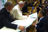 The fantastical thought of Pope Francis shredding some sick waves on the Papal Surfboard is worthy. But in the realm of reality, what Pope Francis is doing to improve the lives of others is Christlike and an inspiration to all Christians. Image of The fantastical thought of Pope Francis shredding some sick waves on the Papal Surfboard is worthy. But in the realm of reality, what Pope Francis is doing to improve the lives of others is Christlike and an inspiration to all Christians.