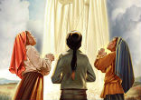 On May 13, 1917, the Virgin Mary appeared to three shepherd children. Image of On May 13, 1917, the Virgin Mary appeared to three shepherd children.