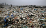 The sea of trash was so deep, a person could drown in it. Image of The sea of trash was so deep, a person could drown in it.