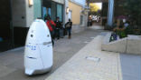 A robot on patrol at Stanford. Image of A robot on patrol at Stanford.