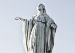 The Virgin Mary statue in Santiago, Chile. Image of The Virgin Mary statue in Santiago, Chile.