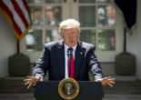 President Trump announcing the U.S. has left the Paris Climate Accord. Image of President Trump announcing the U.S. has left the Paris Climate Accord.