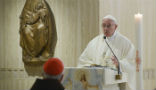 Pope Francis delivers a homily. Image of Pope Francis delivers a homily.